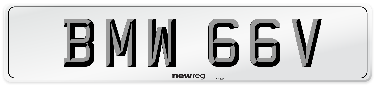 BMW 66V Number Plate from New Reg